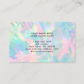 Holografische Opal Stone lotus Visitekaartje (Achterkant)