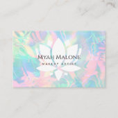 Holografische Opal Stone lotus Visitekaartje (Voorkant)