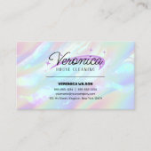 Holografische Opal Stone Maid House Reiniging Visitekaartje (Voorkant)