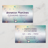 Holografische oppervlakte en waterdruppels visitekaartje (Voorkant / Achterkant)