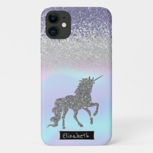 Holografische paarse diamanten, glitter eenhoorn Case-Mate iPhone case
