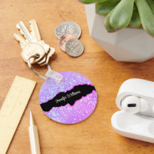 Holografische Paarse Glitter Aangepaste Naam Agaat