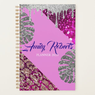 Holografische Paarse Glitter Luxe Glam Planner