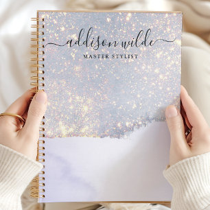 Holografische Paarse Glitter Luxe Glam Zakelijk Planner