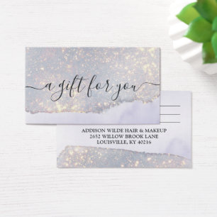 Holografische Paarse Glitter Luxe Glitter Cadeaubo Visitekaartje