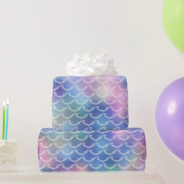  Holografische Paarse kleurrijke gradiënt Cadeaupapier