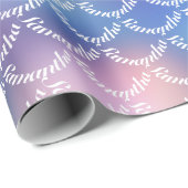 Holografische Paarse kleurrijke gradiënt Cadeaupapier (Rol Hoek)