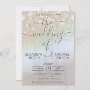 Holografische parel schittert romantische trendy kaart