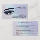 Holografische parelen, make-up oog na zorg visitekaartje (Voorkant / Achterkant)