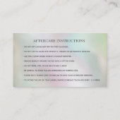 Holografische parelen, make-up oog na zorg visitekaartje (Achterkant)