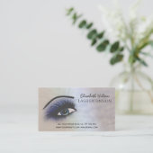 Holografische parelen, make-up oog na zorg visitekaartje (Staand voorkant)