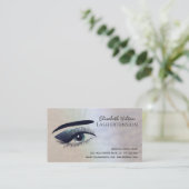 Holografische parelen, make-up oog na zorg visitekaartje (Staand voorkant)