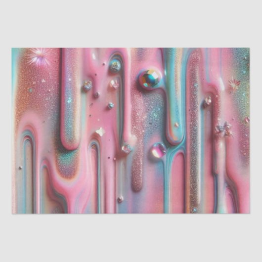 Holografische parelmoerachtige weelderige druppel tissuepapier (Voorkant)