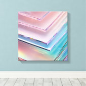 Holografische Pastel Achtergrond Canvas Afdruk (Insitu (Houten vloer))