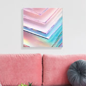 Holografische Pastel Achtergrond Canvas Afdruk (Insitu (Woonkamer))
