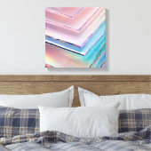 Holografische Pastel Achtergrond Canvas Afdruk (Insitu (Slaapkamer))