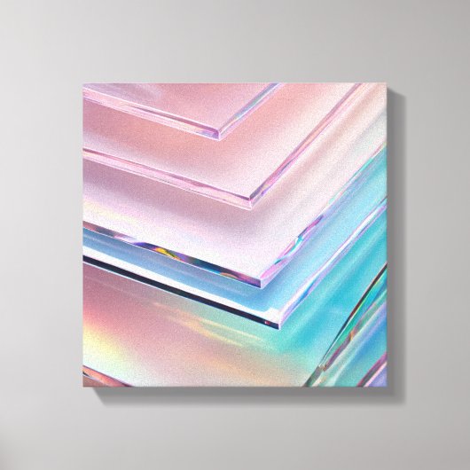 Holografische Pastel Achtergrond Canvas Afdruk (Voorkant)