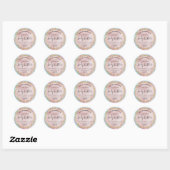 Holografische Pastel Glitter Roos Gouden Body Butt Ronde Sticker (Vel)