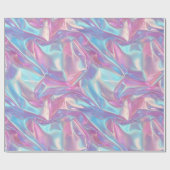 holografische pastel iriserend cadeaupapier (Vlak)