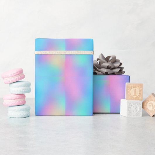 Holografische Pasteldroom Cadeaupapier (Baby Shower)