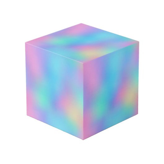 Holografische Pasteldroom Kubus (Voorkant hoekig)