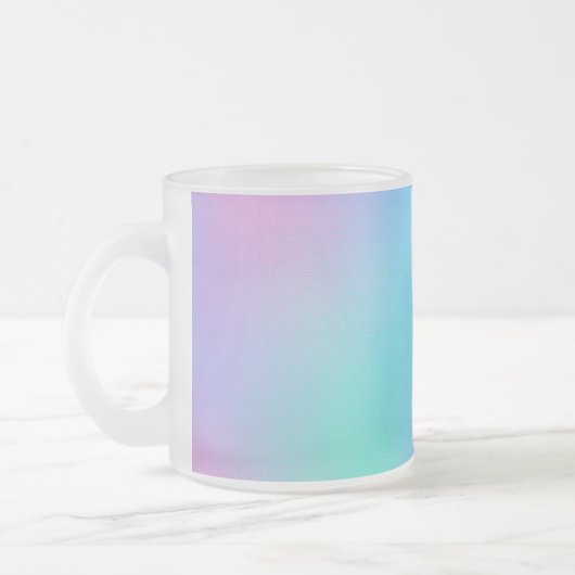 Holografische Pasteldroom Matglas Koffiemok (Links)