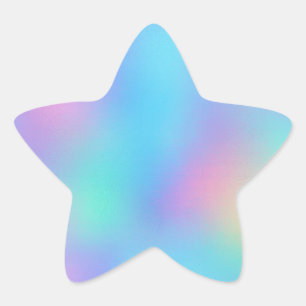 Holografische Pasteldroom Ster Sticker