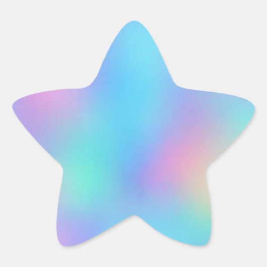 Holografische Pasteldroom Ster Sticker (Voorkant)