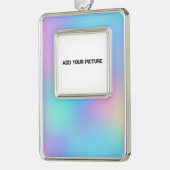 Holografische Pasteldroom Verzilverd Omlijst Ornament (Links)