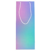 Holografische Pasteldroom Wijn Cadeautas (Achterkant)