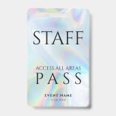 Holografische Personeel All Access Pass-evenement Badge (Achterkant)