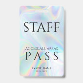 Holografische Personeel All Access Pass-evenement Badge (Voorzijde)