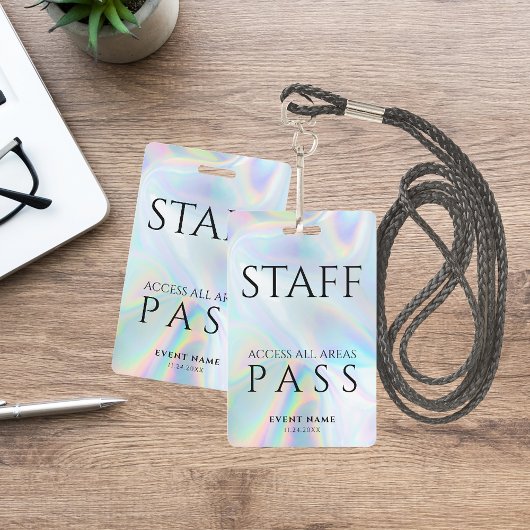 Holografische Personeel All Access Pass-evenement Badge