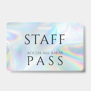 Holografische personeelskaart all-access pas Naam  Badge