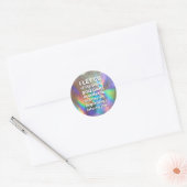 Holografische pijn en irritatie van het serverbehe ronde sticker (Envelop)