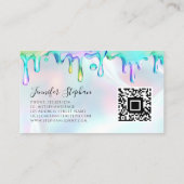 Holografische Poolse driften — Artistieke QR-code Visitekaartje (Achterkant)