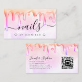 Holografische Poolse driften nagelen Kunstmatige Q Visitekaartje (Voorkant / Achterkant)