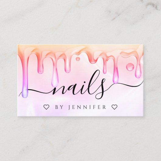 Holografische Poolse driften nagelen Kunstmatige Q Visitekaartje (Voorkant)