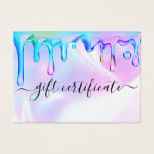 Holografische Poolse druppels nagels Cadeaubon Visitekaartje (Voorkant)