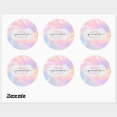 Holografische prinses sparen de datum Quinceañera Ronde Sticker (Vel)