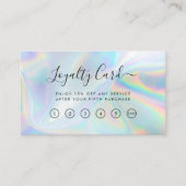 Holografische QR Code Beautician Salon Loyalty Kaa Visitekaartje (Voorkant)