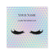 Holografische QR-code Beige en Goud Wimpertechnicu