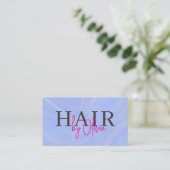 Holografische QR-code haarstylist modern Visitekaartje (Staand voorkant)