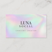 Holografische QR-code Makers van sociale media con Visitekaartje (Voorkant)