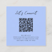 Holografische QR Code Regenboog Schoonheidssalon S Vierkante Visitekaartje (Achterkant)