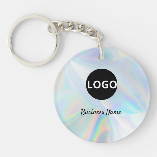 Holografische QR Code Sleutelhanger – Aangepaste L (Voorkant)