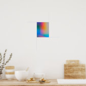 HOLOGRAFISCHE RAINBOW COLORFUL UNICORN PASTEL POSTER (Keuken)