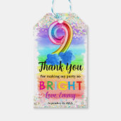 Holografische Rainbow Verjaardag Gift Label Cadeaulabel (Voorkant)