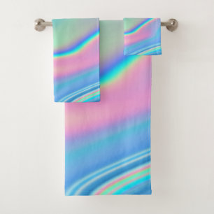 Holografische regenboog Abstract Bad Handdoek