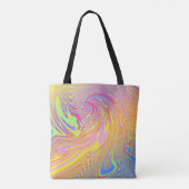 Holografische regenboog Abstract Tote Bag (Achterkant)